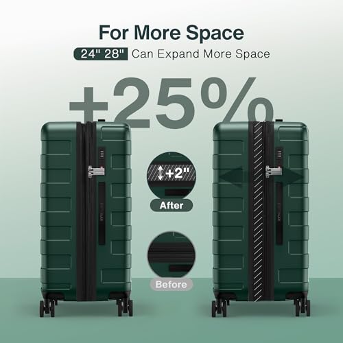 3 Piece Hardside Expandable Luggage Set with TSA Lock Spinner Wheels L24758