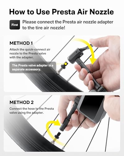 Mini Bike Tire Pump, 150PSI Portable Electric Air Pump with Gauge C8174
