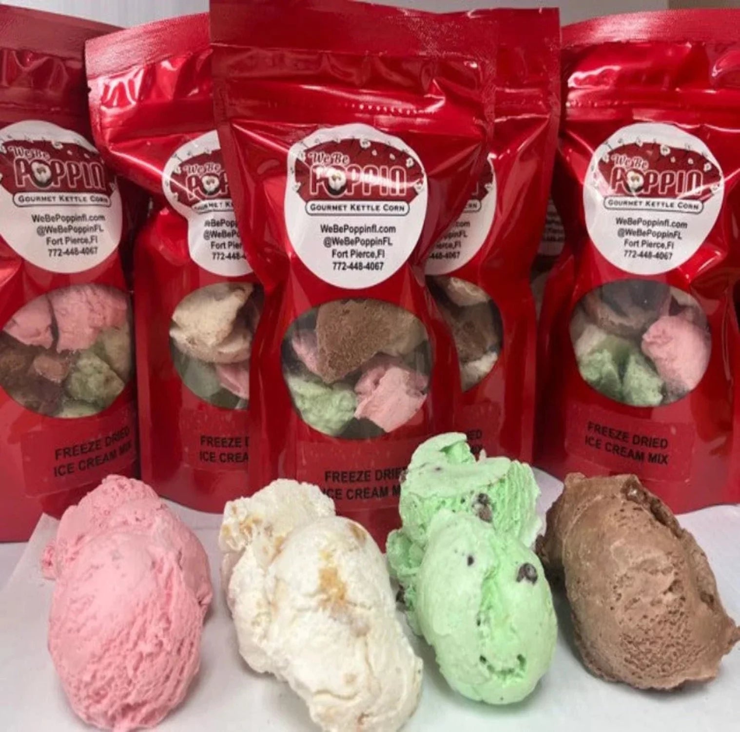 5 Pack Bundle of Freeze Dried Variety Packed Ice Cream}
