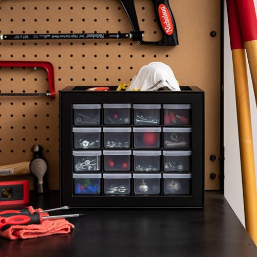 Screw Tool Organizer Small Parts Cabinet Chest, 44-Drawer Hardware Storage, Black S931