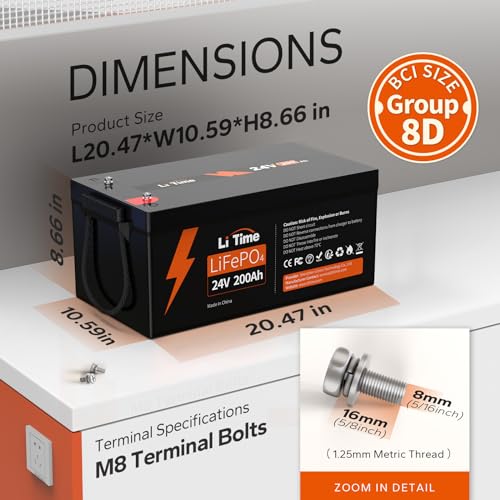 12V 100Ah LiFePO4 Battery with Built-in 100A BMS D2856