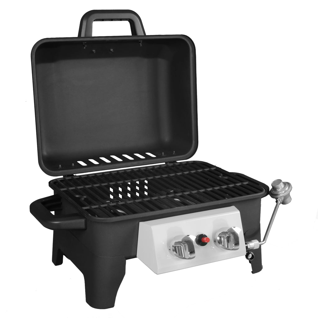 2 Burner Portable Propane Gas Grill, Black W3840