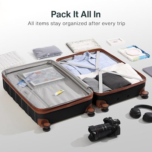 3 Piece Hardside Expandable Luggage Set with TSA Lock Spinner Wheels L24758