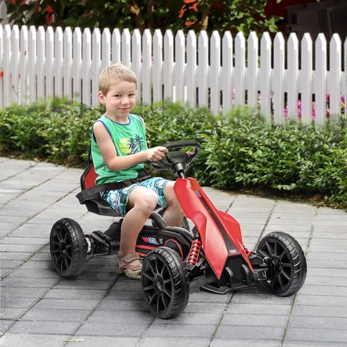 12V Electric Go Kart for Kids, Ride-On Toy with Adjustable Speed W1614