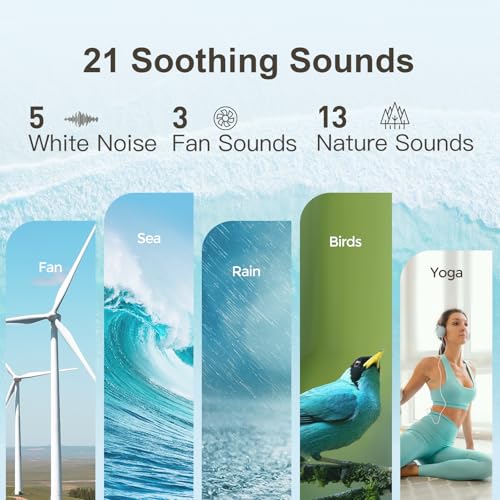 White Noise Sound Machine Alarm Clock with Bluetooth Speaker G270