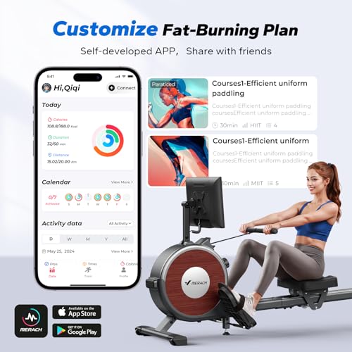Magnetic Rowing Machine for Home, 16 Levels, Quiet Resistance, 350lbs Capacity Z5255