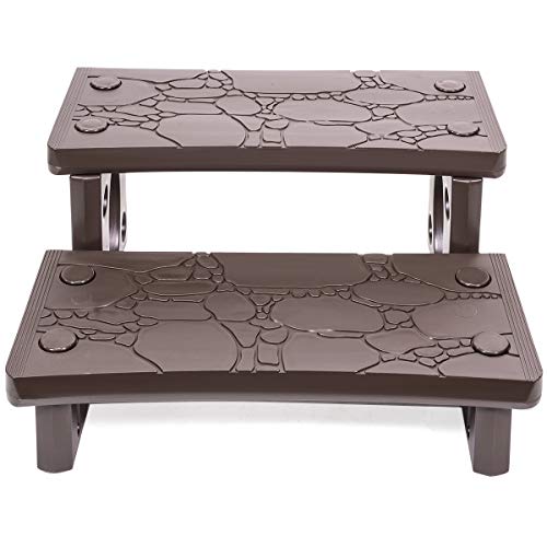 2-Step Spa Hot Tub Pool RV Deck Steps, Lightweight Sided Step K61240