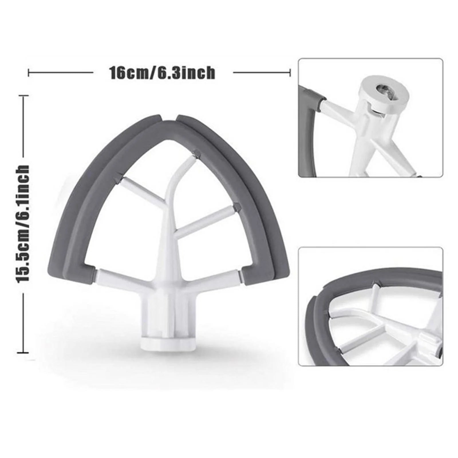 Flat Beater Scraper Blade Replacement for 4.5-5QT Stand Mixers M542709