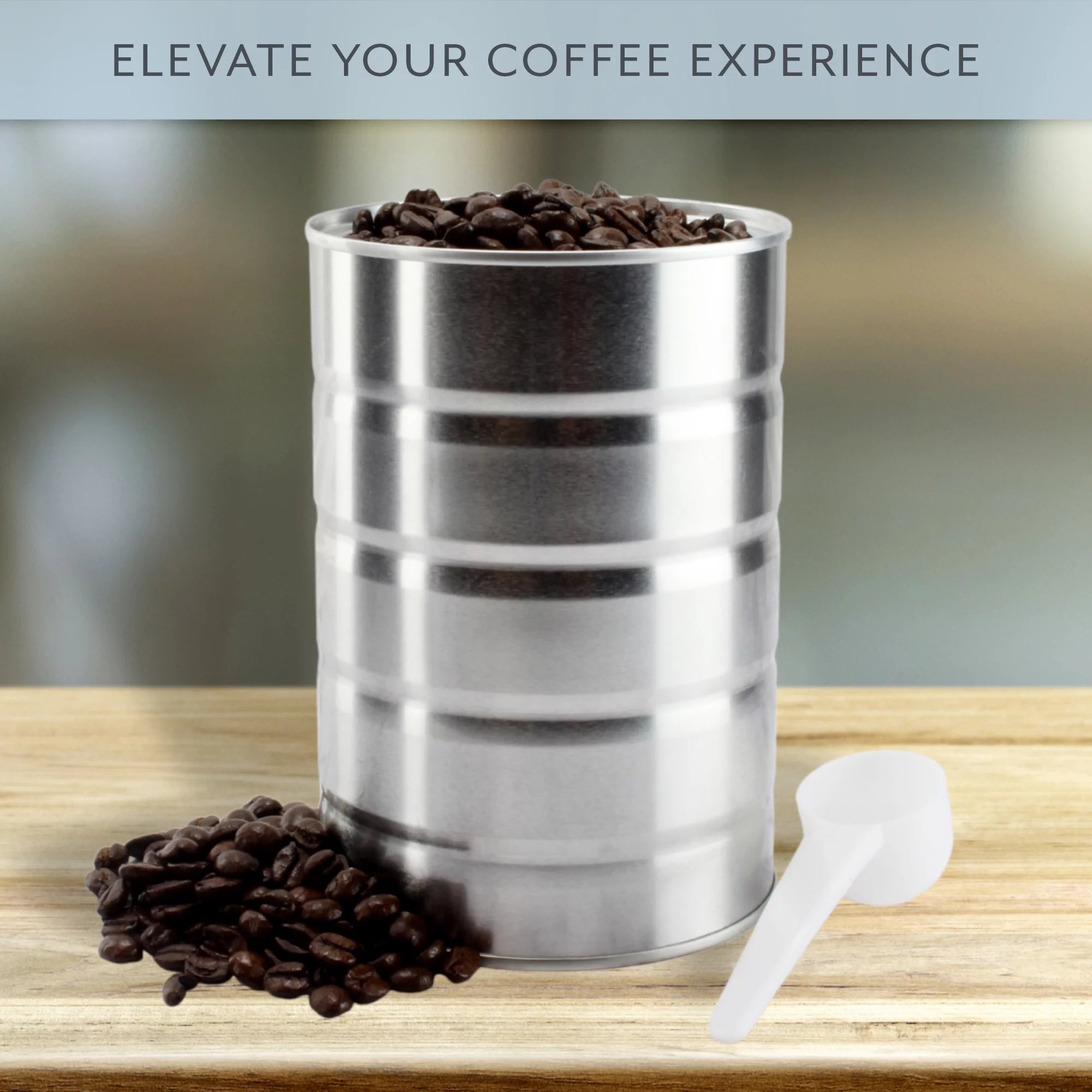 Metal Coffee Cans for Kitchen Storage and Crafts (4-Pack) M90531