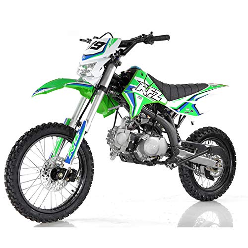 125cc Gas Dirt Pitbike with Headlight, Black Q764383