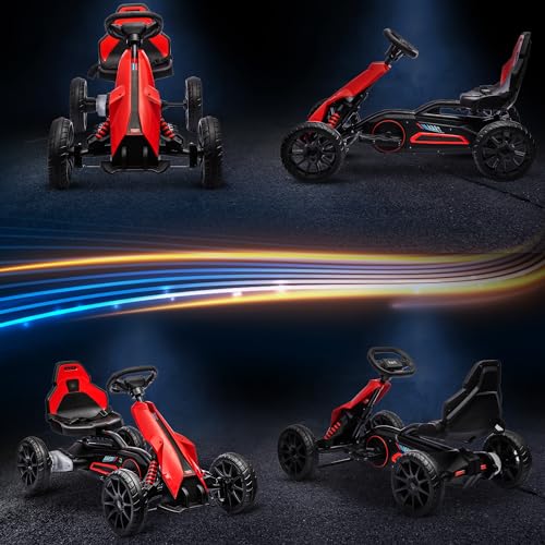 12V Electric Go Kart for Kids, Ride-On Toy with Adjustable Speed W1614