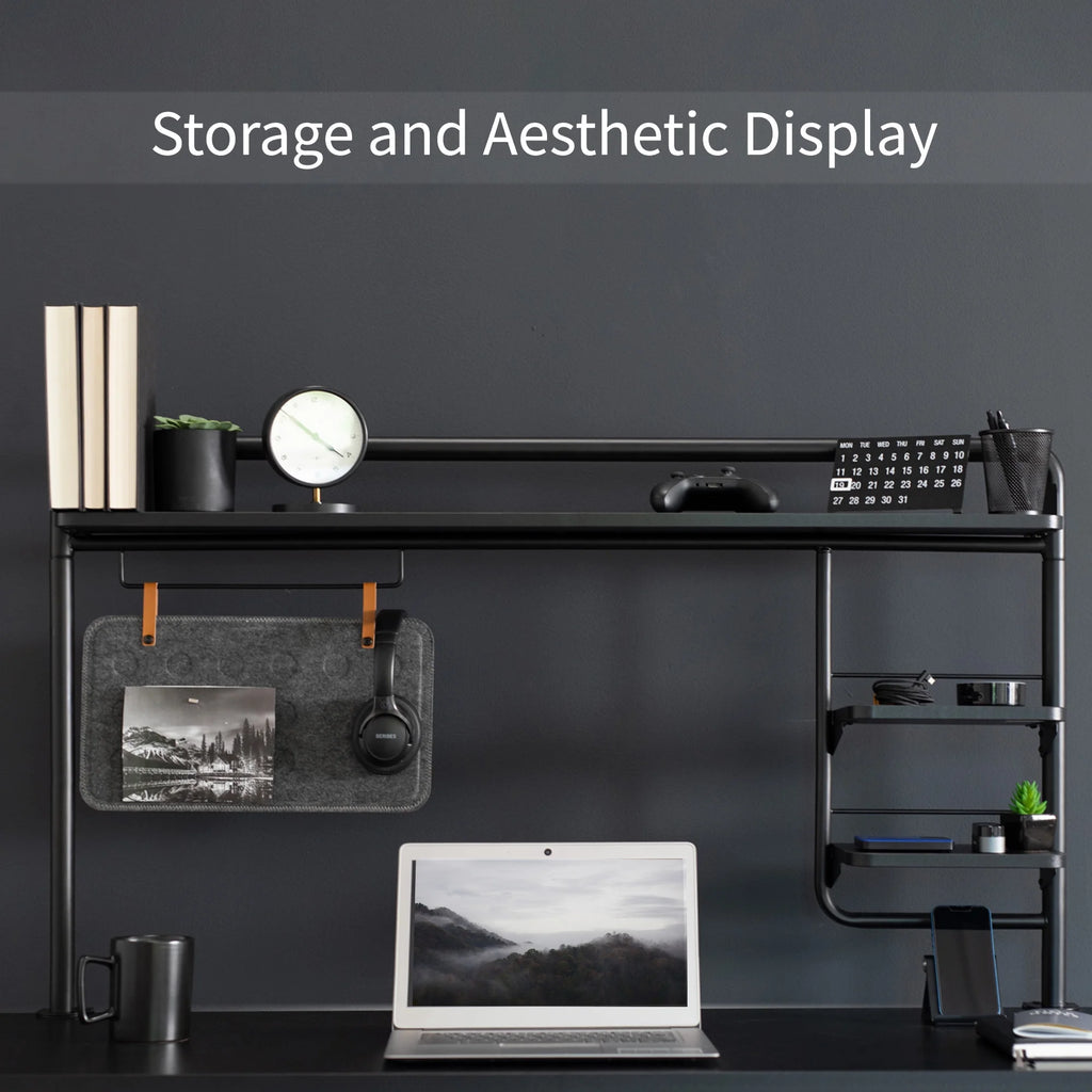 Clamp-on Desktop Shelving System with Magnetic Memo Board B139848