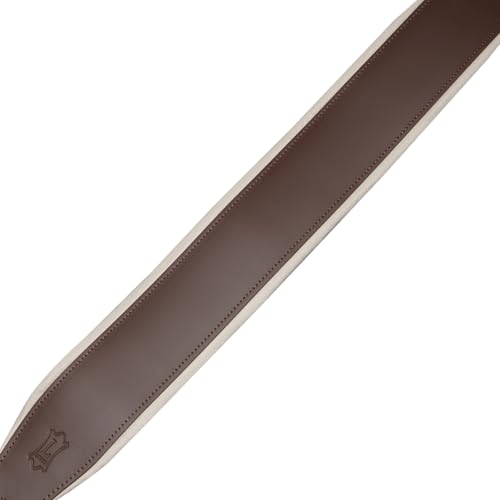 3" Wide Leather Guitar Strap with Foam Padding, Black O895