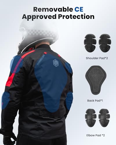 Motorcycle Jacket Adventure Riding Armored Airflow Waterproof H288