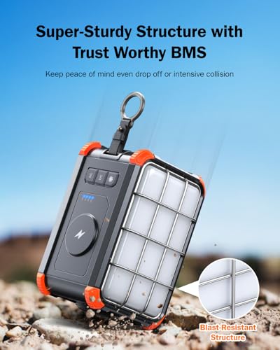 Portable Power Station 153Wh Solar Generator with Hand Crank 120V AC Outlet Q130200