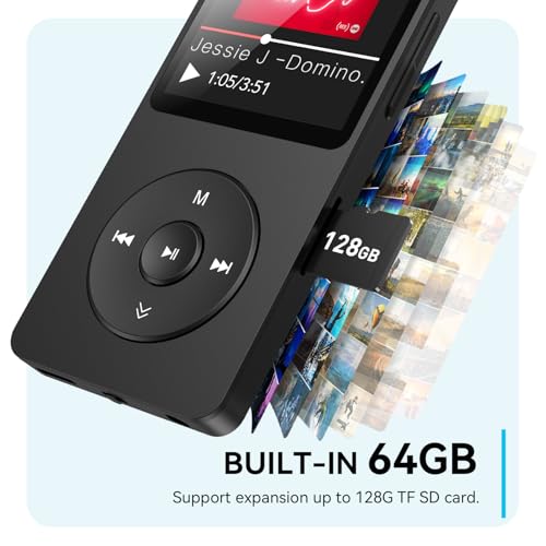MP3 Player with Bluetooth 5.3, 1.8 Inch Screen, FM Radio, Voice Recorder O744186