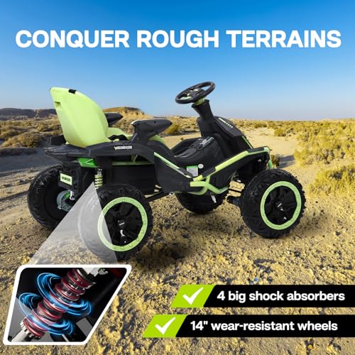 24V Ride on Toy for Big Kids with 4 Motors and Bluetooth Speaker R859