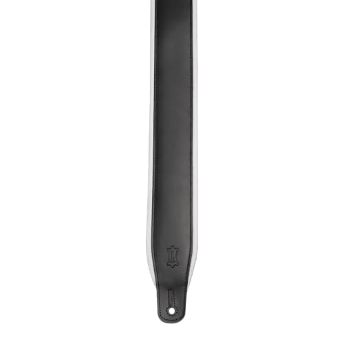 3" Wide Leather Guitar Strap with Foam Padding, Black O895
