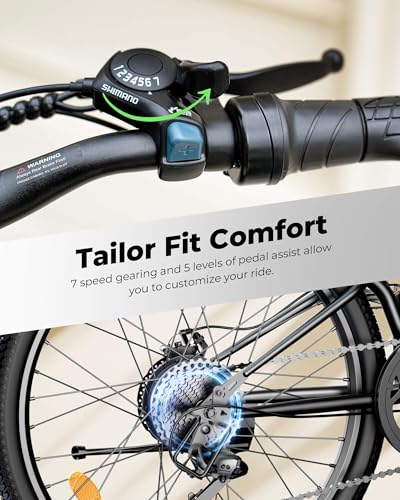 Folding Electric Bike for Adults 500W with Full Suspension, 7-Speed, 26" I199748