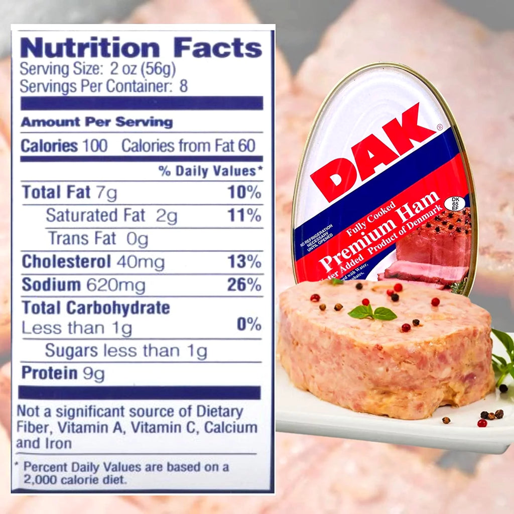 Canned Ham 16oz Fully Cooked Ready to Eat, Pack of 2 O4092