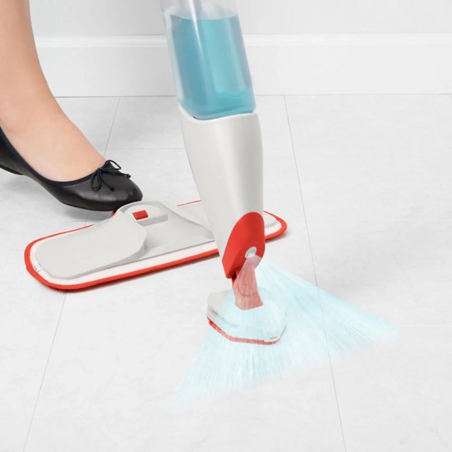 Refillable Wet Floor Spray Mop with Slide Out Scrubber R753