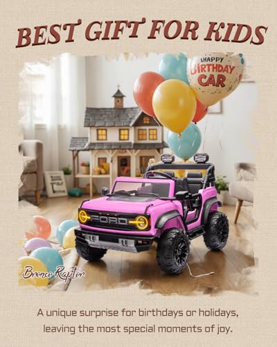 24V Ride on Car for Big Kids, 2 Seater with Remote Control, 4-Wheeler Suspension, 3 Speeds, LED Lights D981