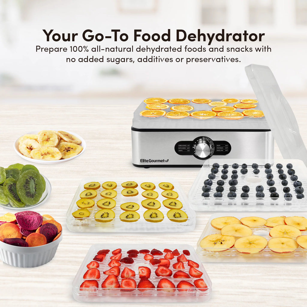 Food Dehydrator with 5 Stainless Steel Trays S893