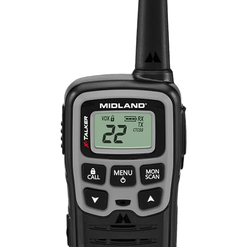 Spotting and Recovery Walkie-Talkie Long Range FRS Two Way Radio for Kids Caravanning with NOAA Weather Alert, 2 Pack U6300