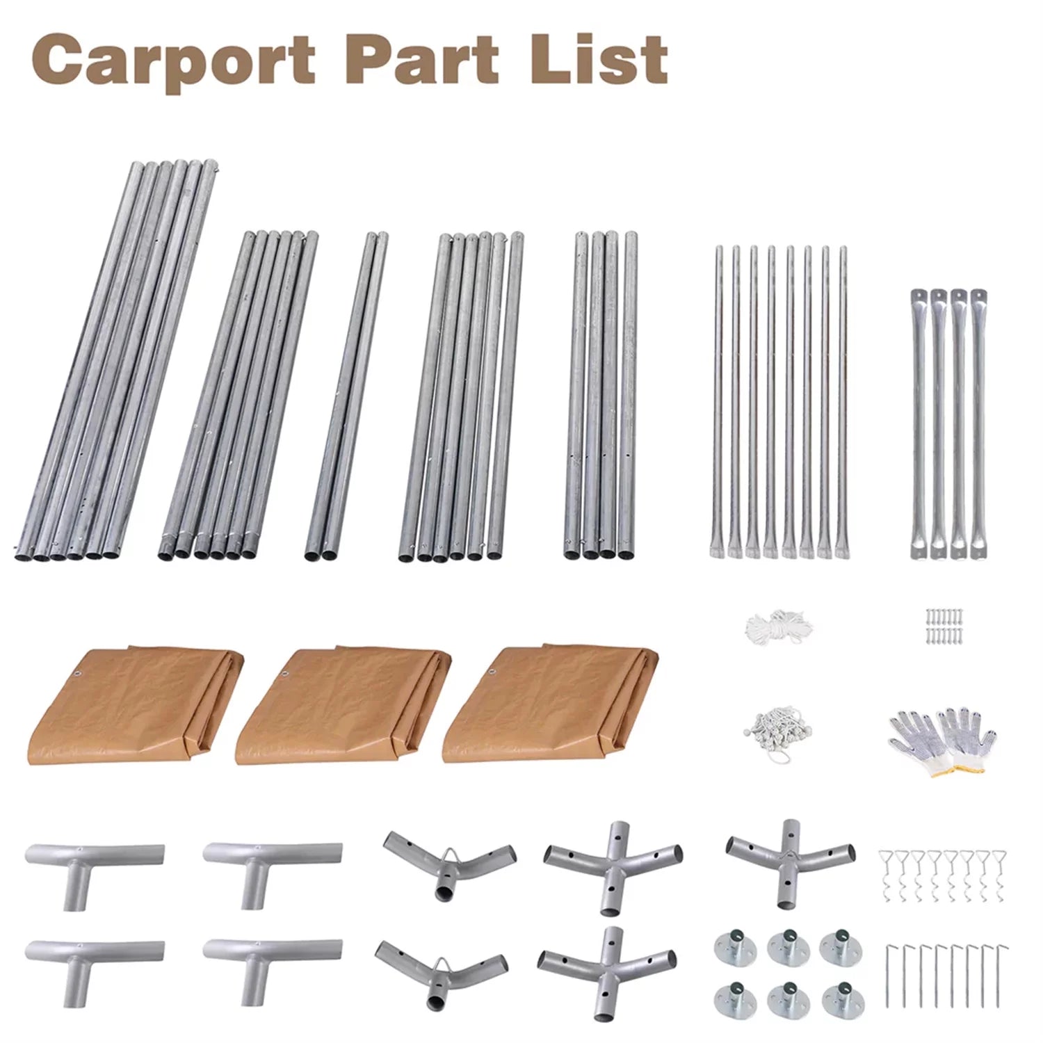 Heavy Duty Carport Canopy for Car Boat Shelter with Removable Sidewalls and Doors X7234