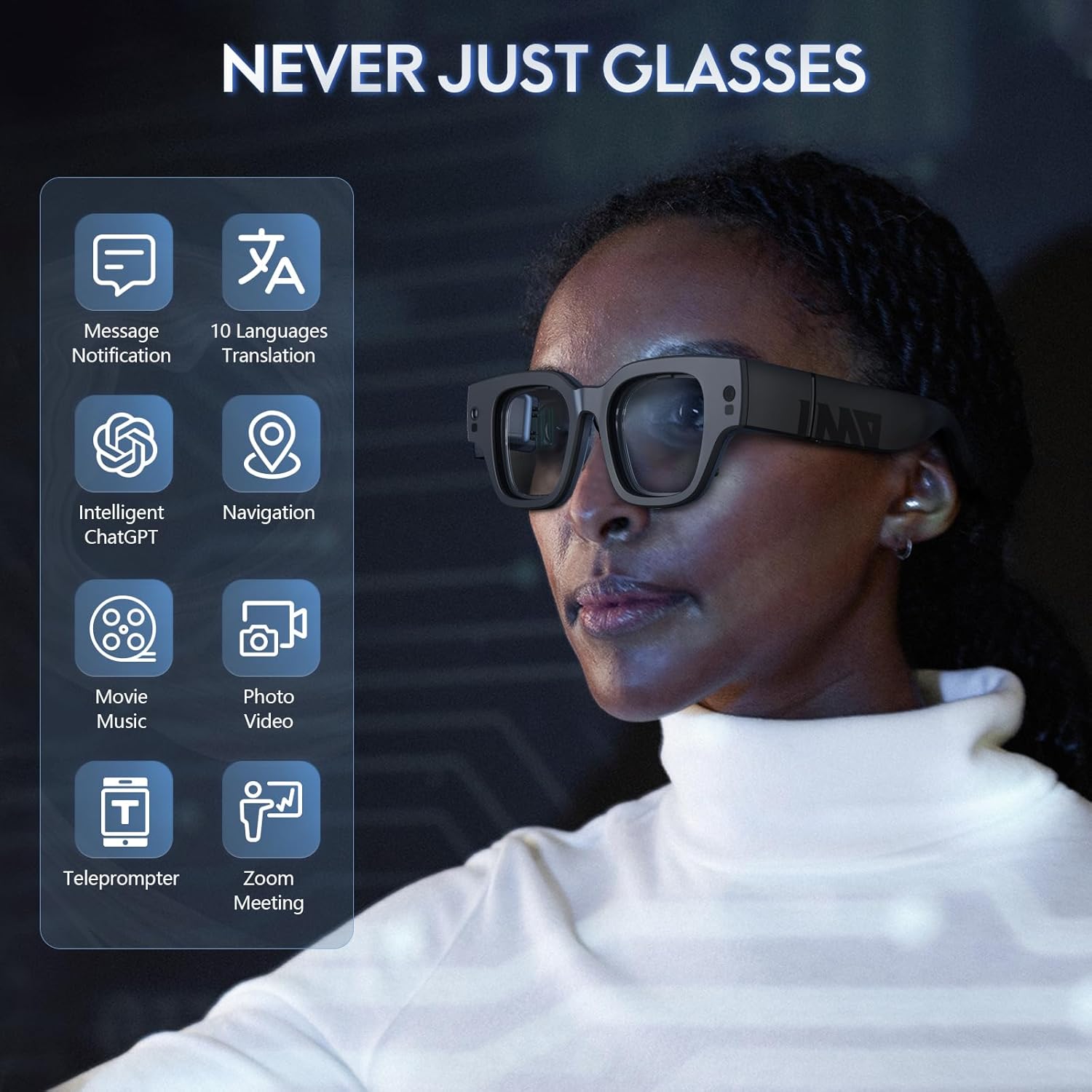 AR Glasses Wireless with 1080P Micro-OLED Virtual Theater and Camera E169120