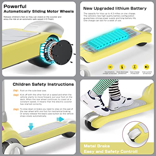 Electric Scooter for Kids Ages 3-8, 3 Wheel, Adjustable Height K687297