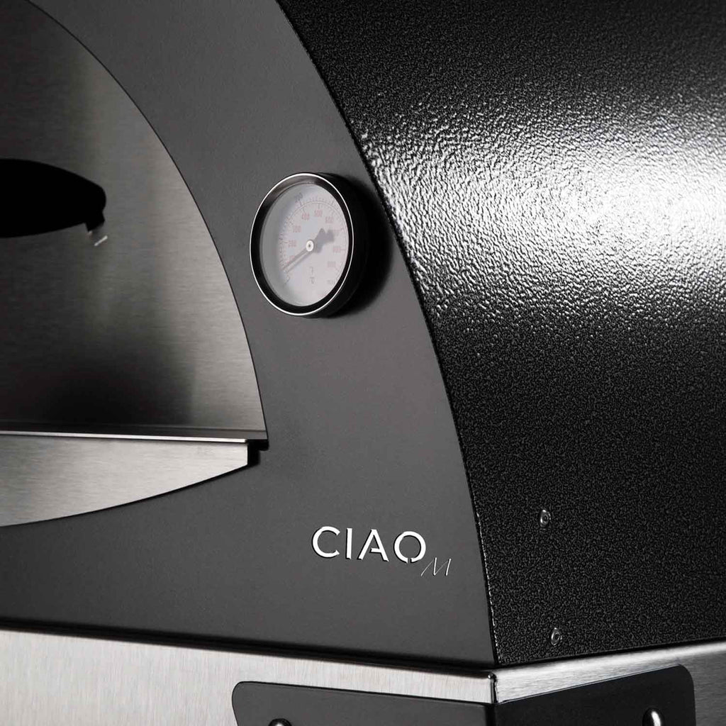 27" Wood Fired Pizza Oven on Base, Silver Gray Z383431