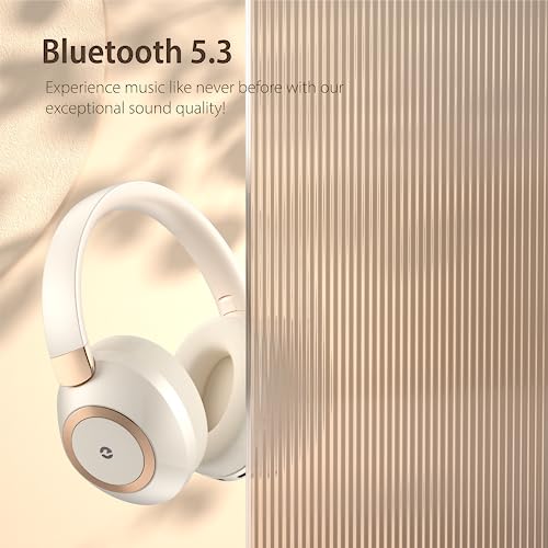 Wireless Over Ear Headphones with Active Noise Cancelling and Microphone T4812