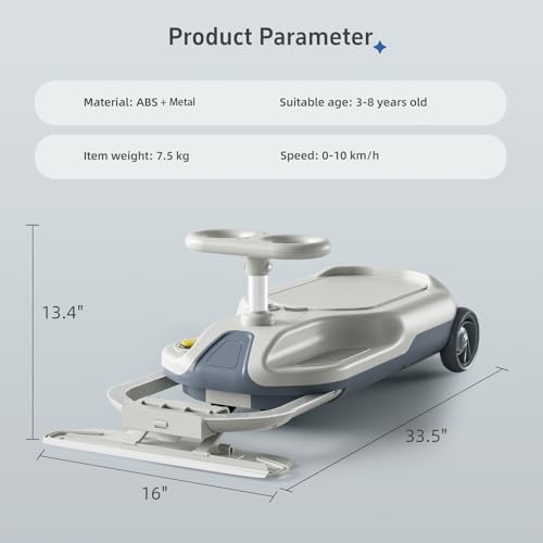 12V Ride On Car for Kids, Electric Go Kart with Steering, Ages 3-8 J645