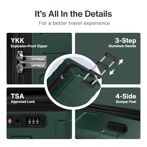 3 Piece Hardside Expandable Luggage Set with TSA Lock Spinner Wheels L24758