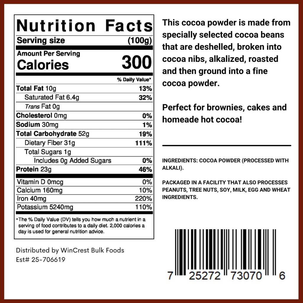 Dutch Processed Cocoa Powder 2 Lb X386
