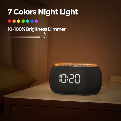 White Noise Sound Machine Alarm Clock with Bluetooth Speaker G270