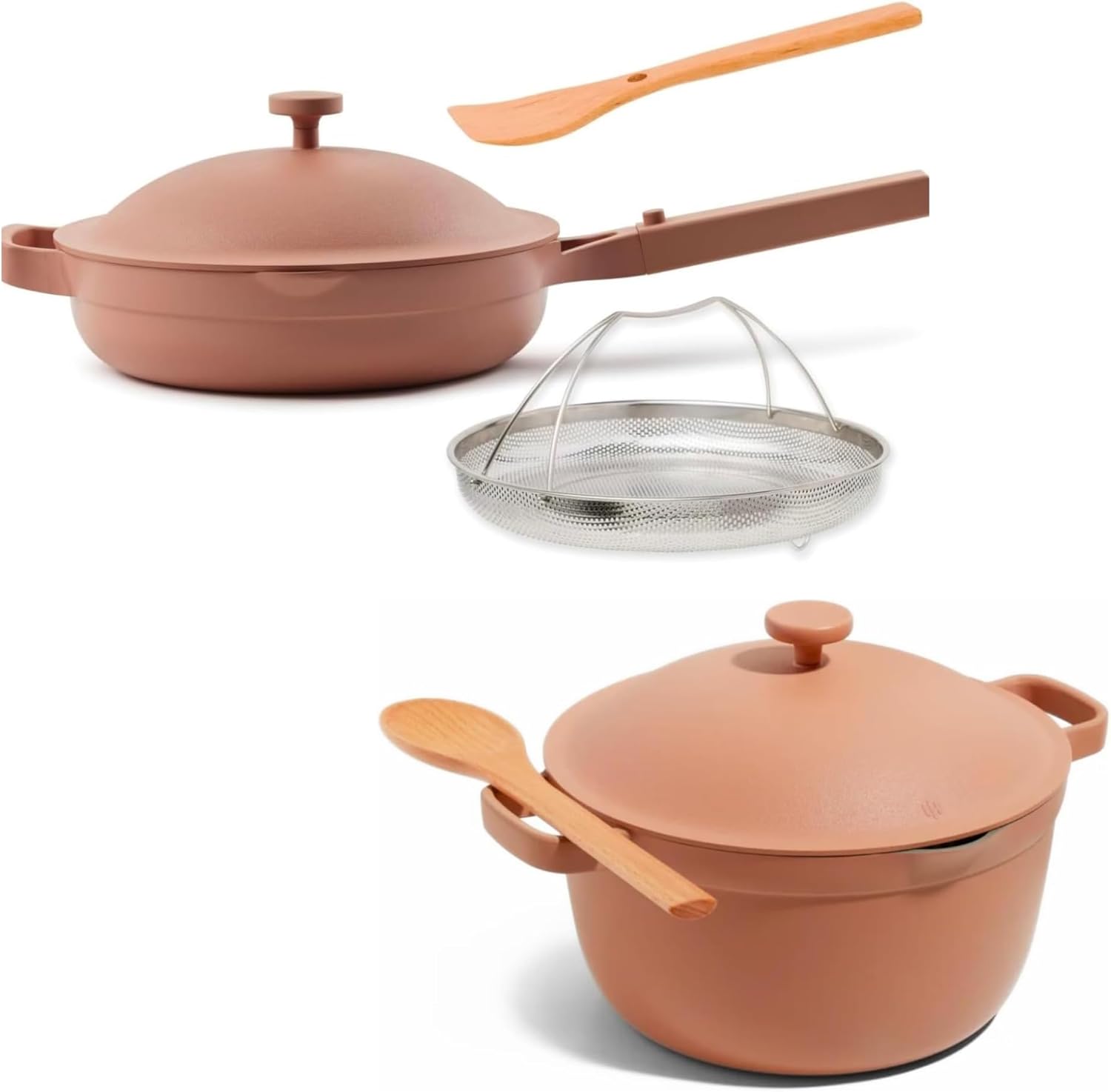 Our Place Home Cook Duo - Always Pan 2.0 & Perfect Pot Bundle | Multi-Functional Cookware Set Replaces 18 Pieces | Spice