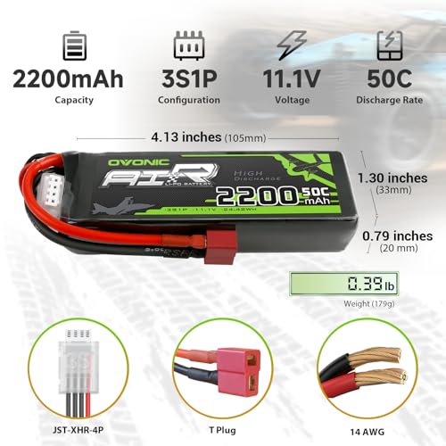 3S Lipo Battery 2200mAh 11.1V with T Connector for RC Drone S96533