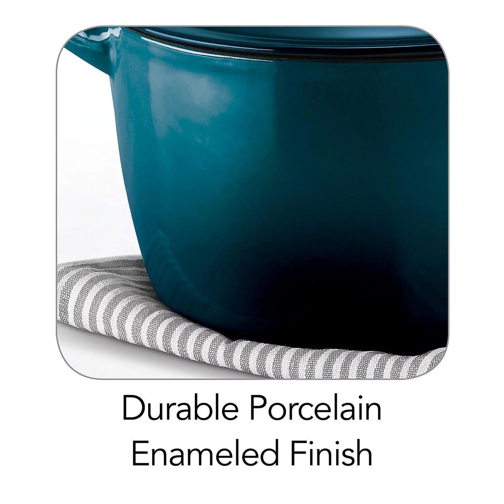Enameled Cast Iron Covered Round Dutch Oven Z442
