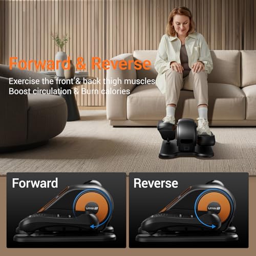 Under Desk Elliptical Machine, Portable Seated Leg Exerciser with Remote Z85620