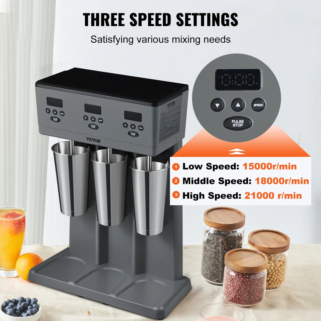 Stainless Steel Electric Milkshake Maker Blender with LED V87059