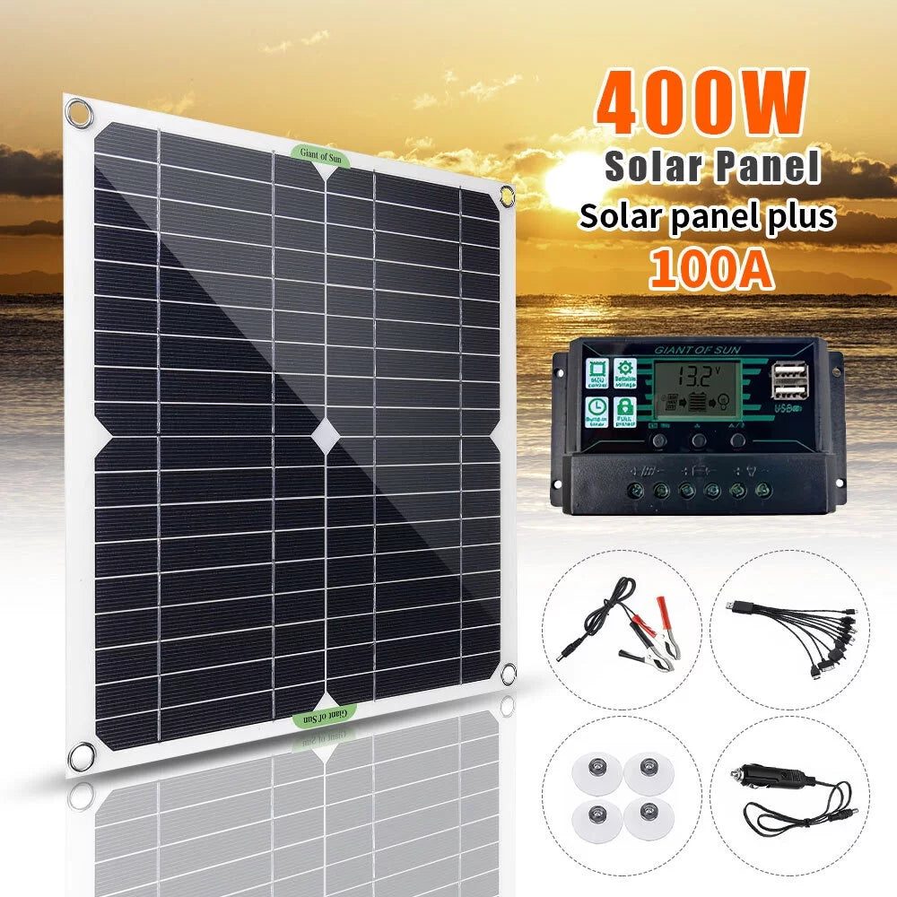 Solar Panel Controller Kit 100A 12V Portable Outdoor C8026