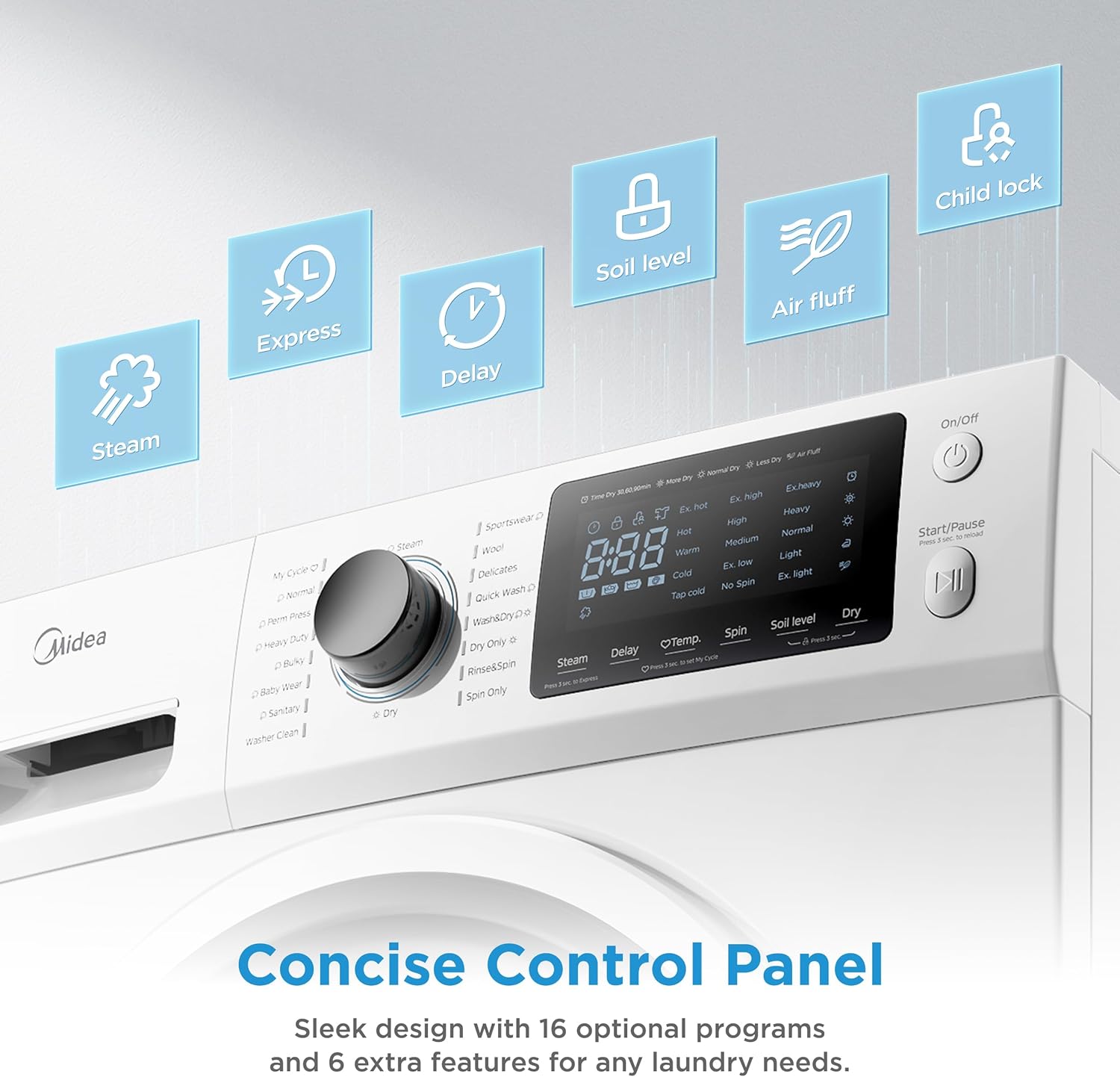 24 Inch Washer and Dryer Combo, Ventless, 2.7 cu.ft, Front Load X492