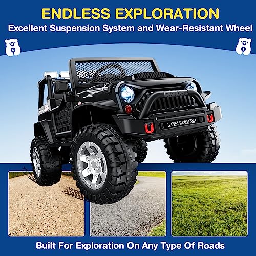 12V Kids Electric Ride On Car with Remote Control, Bluetooth Speaker, LED Lights Z308