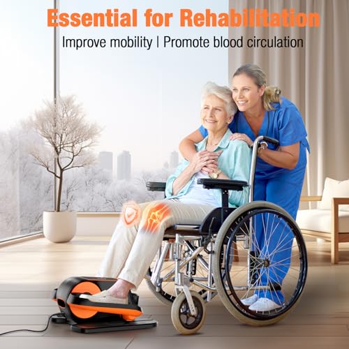 Under Desk Elliptical Machine with Remote, 15 Speeds, Portable Leg Exerciser for Home Office L629
