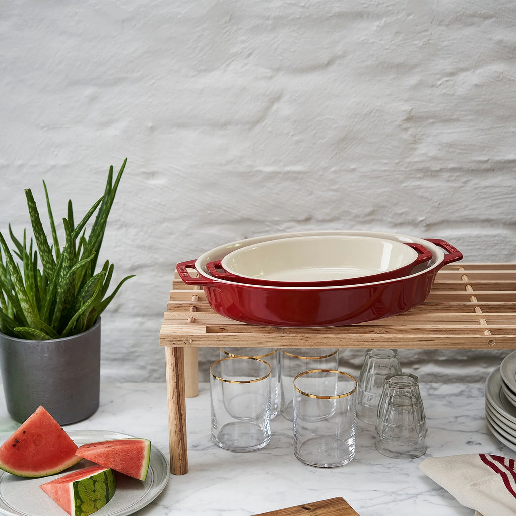 Ceramic Oval Baking Dish Set, 2-Piece Q34226