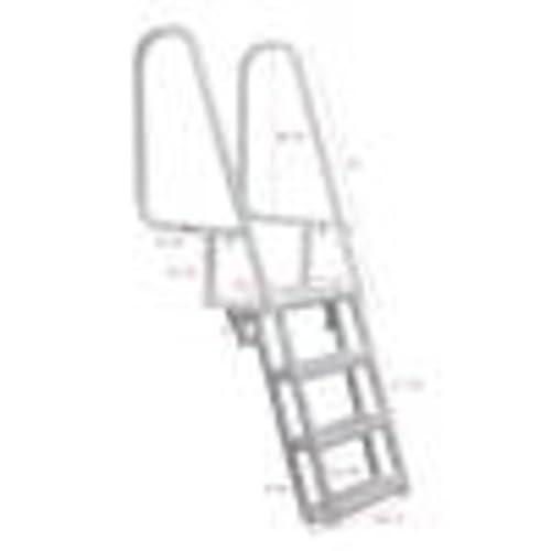Deluxe Flip-Up Dock Ladder with Welded Step Assembly - 4-Step R53399