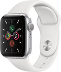 Apple Watch Series 5 40mm Silver Aluminum Case with White Sport Band - USED