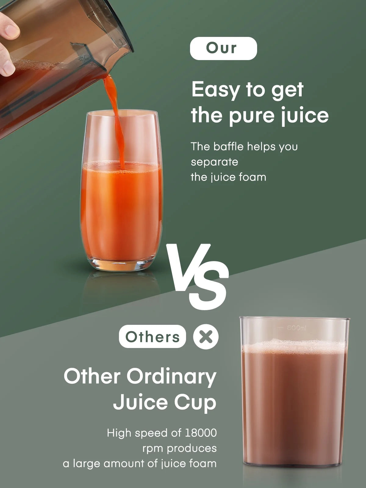 Juicer Machine with 3" Feed Chute, Easy to Clean, Black H1868